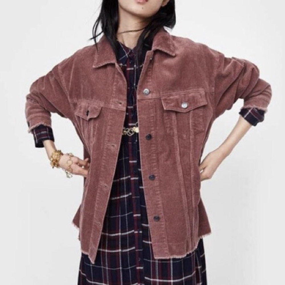 Zara Dusty Pink/Rose Corduroy Jacket